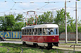 Tatra-T3SUCS #304 8-го маршрута поворачивает из Салтовского переулка на Салтовское шоссе