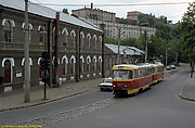 Tatra-T3SU #307-308 15-го маршрута на улице Шевченко