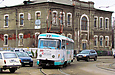 Tatra-T3SU #309 12-го маршрута выезжает из Лосевского переулка в Пискуновский переулок