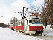 Tatra-T3SU #309 на улице Героев Труда