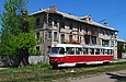 Tatra-T3SU #309 27-го маршрута на улице Академика Павлова в районе перекрестка с Механическим переулком