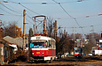 Tatra-T3SU #309 27-го маршрута на улице Академика Павлова в районе перекрестка  с Конюшенным переулком