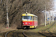 Tatra-T3SU #310 20-го маршрута на улице Клочковской в районе остановки "Алексеевская балка"