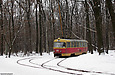 Tatra-T3SU #310 12-го маршрута на конечной станции "Лесопарк"