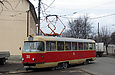 Tatra-T3SU #310 поворачивает с Полевой улицы в КП "ХВРЗ"