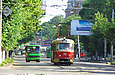 Tatra-T3SU #310 12-го маршрута на Красноармейской улице в районе Чеботарской улицы