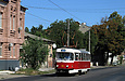 Tatra-T3SUCS #310 27-го маршрута на улице Гольдберговской напротив улицы Киевской