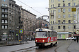 Tatra-T3SUCS #310 7-го маршрута прибывает на конечную станцию "Южный вокзал"