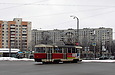 Tatra-T3SUCS #310 20-го маршрута на проспекте Победы на перекрестке с проспектом Людвига Свободы