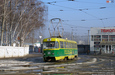 Tatra-T3SU #311 12-го маршрута на повороте с Пискуновского в Лосевский переулок