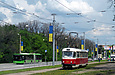 Tatra-T3SUCS #311 12-го маршрута и ЛАЗ-E301D1 #3221 2-го маршрута на Белгородском шоссе возле остановки "Лесопарк"