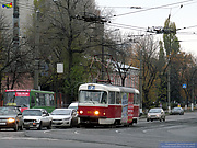 Tatra-T3SUCS #311 7-го маршрута на улице Конева перед поворотом на улицу Полтавский шлях