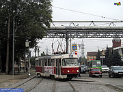 Tatra-T3SUCS #311 27-го маршрута поворачивает с улицы Шевченко на улицу Моисеевскую