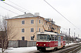 Tatra-T3SUCS #311 27-го маршрута на улице Академика Павлова в районе Сабуровского переулка