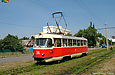 Tatra-T3SU #315 20-го маршрута на проспекте Победы в районе остановки "Банковский институт"