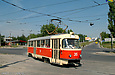 Tatra-T3SU #315 20-го маршрута поворачивает с проспекта Победы на улицу Клочковскую
