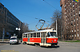 Tatra-T3SU #315 12-го маршрута поворачивает с улицы Котлова в Лосевский переулок