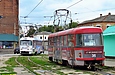 Tatra-T3SU #315 и #3095 3-го маршрута встретились на остановке "Площадь Бугримовой"