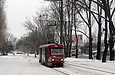 Tatra-T3SU #315 6-го маршрута на Салтовском шоссе возле улицы Павла Дыбенко