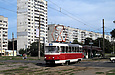 Tatra-T3SUCS #315 6-го маршрута на Салтовском шоссе пересекает проспект Тракторостроителей
