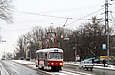 Tatra-T3SUCS #315 20-го маршрута на улице Москалевской спускается с Основянского моста