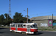 Tatra-T3SUCS #315 7-го маршрута на улице Москалевской возле улицы Свет шахтера