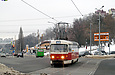 Tatra-T3SUCS #315 12-го маршрута поворачивает с Клочковского спуска на улицу Клочковскую