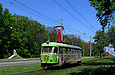 Tatra-T3SU #317 12-го маршрута на Белгородском шоссе в районе улицы Макаренко