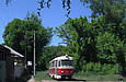 Tatra-T3SU #317 20-го маршрута на улице Клочковской в районе остановки "Алексеевская балка"