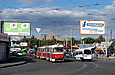 Tatra-T3SU #317 на буксире у #424 в Пискуновском переулке перед поворотом в Лосевский переулок