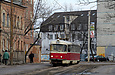 Tatra-T3SU #317 12-го маршрута на улице Большой Панасовской возле Резниковского переулка