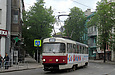 Т3-ВПСт #317 12-го маршрута поворачивает с улицы Мироносицкой на улицу Маяковского