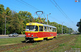 Tatra-T3SU #318 12-го маршрута на улице Сумской в районе остановки "Детская железная дорога"