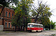 Tatra-T3SU #318 3-го маршрута в Рыбасовском переулке в районе улицы Рыбасовской