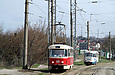Tatra-T3SU #318 6-го маршрута на улице Веринской в районе улицы Моисеевской