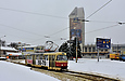 Tatra-T3SU #318 12-го маршрута отправился от конечной станции "Южный вокзал"