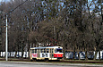 Tatra-T3SU #318 12-го маршрута на Белгородском шоссе в районе улицы Деревянко