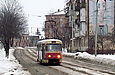 Tatra-T3SU #318 12-го маршрута на улице Большой Панасовской в районе Лосевского переулка