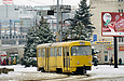 Tatra-T3SU #334 20-го маршрута выезжает с конечной станции "Южный вокзал"