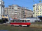 Tatra-T3SUCS #337 6-го маршрута отправляется с конечной "Южный вокзал"