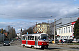 Tatra-T3SUCS #337 1-го маршрута на улице Большой Панасовской в районе Новоивановского моста
