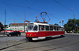 Tatra-T3SUCS #337 1-го маршрута на площади Павловской