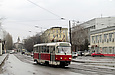Tatra-T3SUCS #337 1-го маршрута на улице Большой Панасовской возле ДК железнодорожников