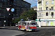 Tatra-T3SUCS #337 20-го маршрута поворачивает с улицы Котляра на конечную станцию "Южный вокзал"