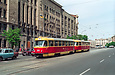 Tatra-T3SU #369-370 7-го маршрута на площади Конституции возле Московского проспекта