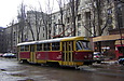 Tatra-T3SU #372 7-го маршрута на улице Пушкинской на перекрестке с улицей Лермонтовской