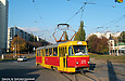 Tatra-T3SU #372 6-го маршрута поворачивает с улицы Героев Труда на проспект Тракторостроителей