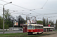 Tatra-T3SU #379 6-го маршрута на улице Академика Павлова отправился от остановки "Сабурова дача"