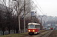 Tatra-T3SU #379 20-го маршрута на улице Клочковской в районе Досвидного переулка