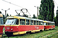 Tatra-T3SU #383 в открытом парке Октябрьского трамвайного депо